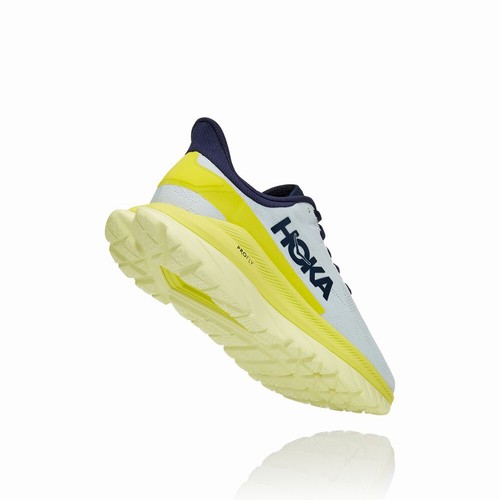 Hoka One One MACH 4 Road Running Shoes For Women India Grey/Green IN-9710